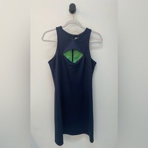 Gretchen Scott Small Navy with Peekaboo Cut Jersey Dress